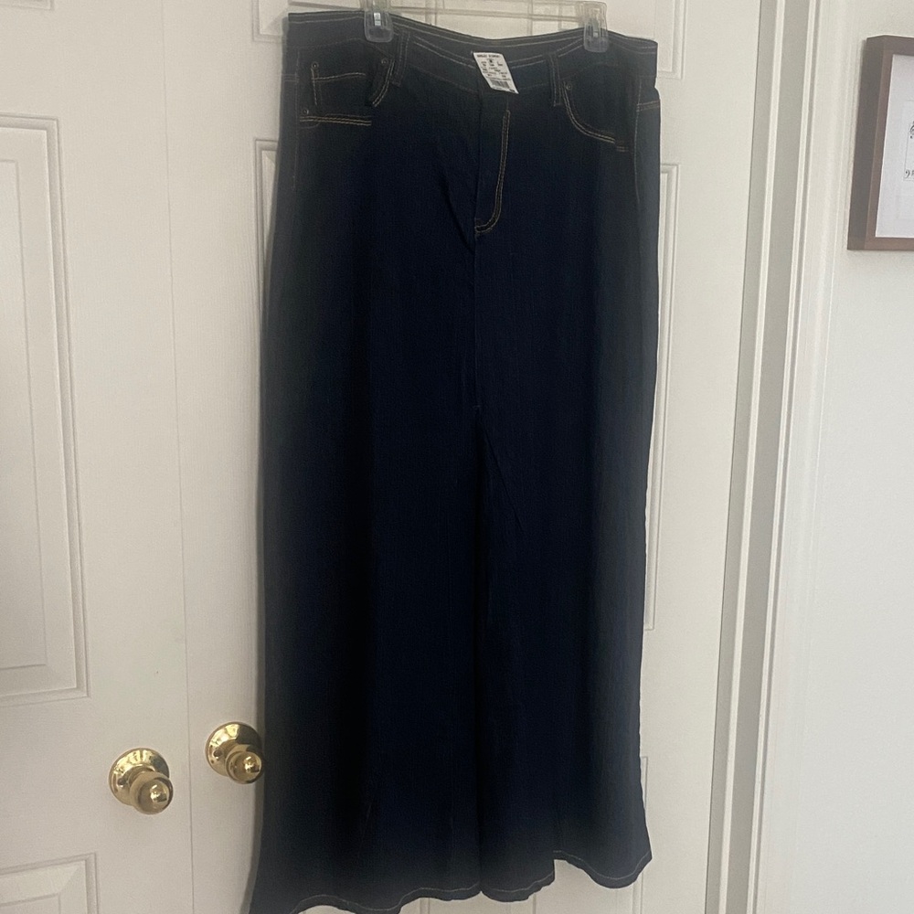 Ashley Stewart Denim Maxi Skirt